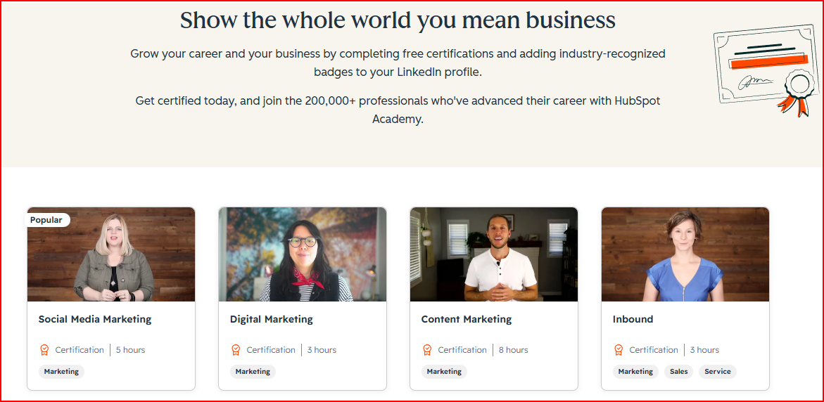 marketing certifications from hubspot are free marketing certifications from hubspot are free
